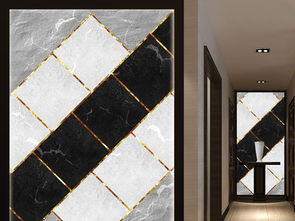 极简美学与几何韵律 黑白灰抽象艺术大理石装饰画设计指南